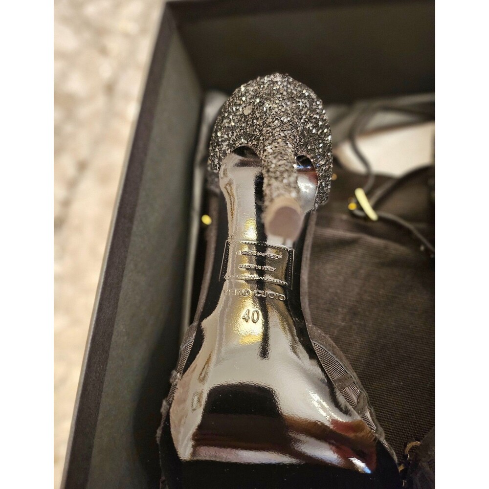 Dsquared2 Decollette black glitter stilettos, size IT 40, US 9, NIB - Picture 10 of 16